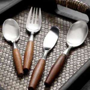 4 Piece Wooden Cutlery Set