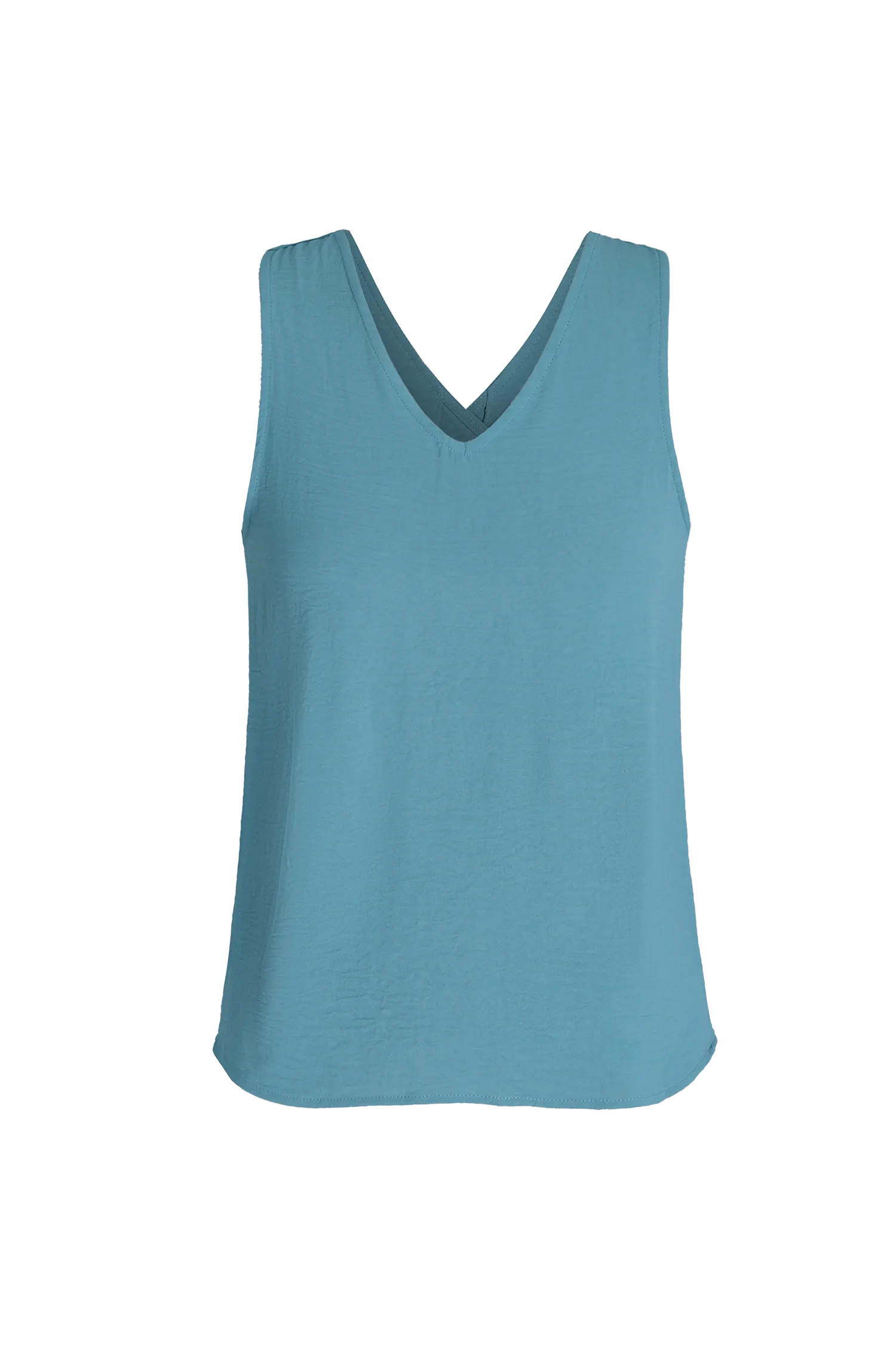 Aqua Crisscross Halter Top