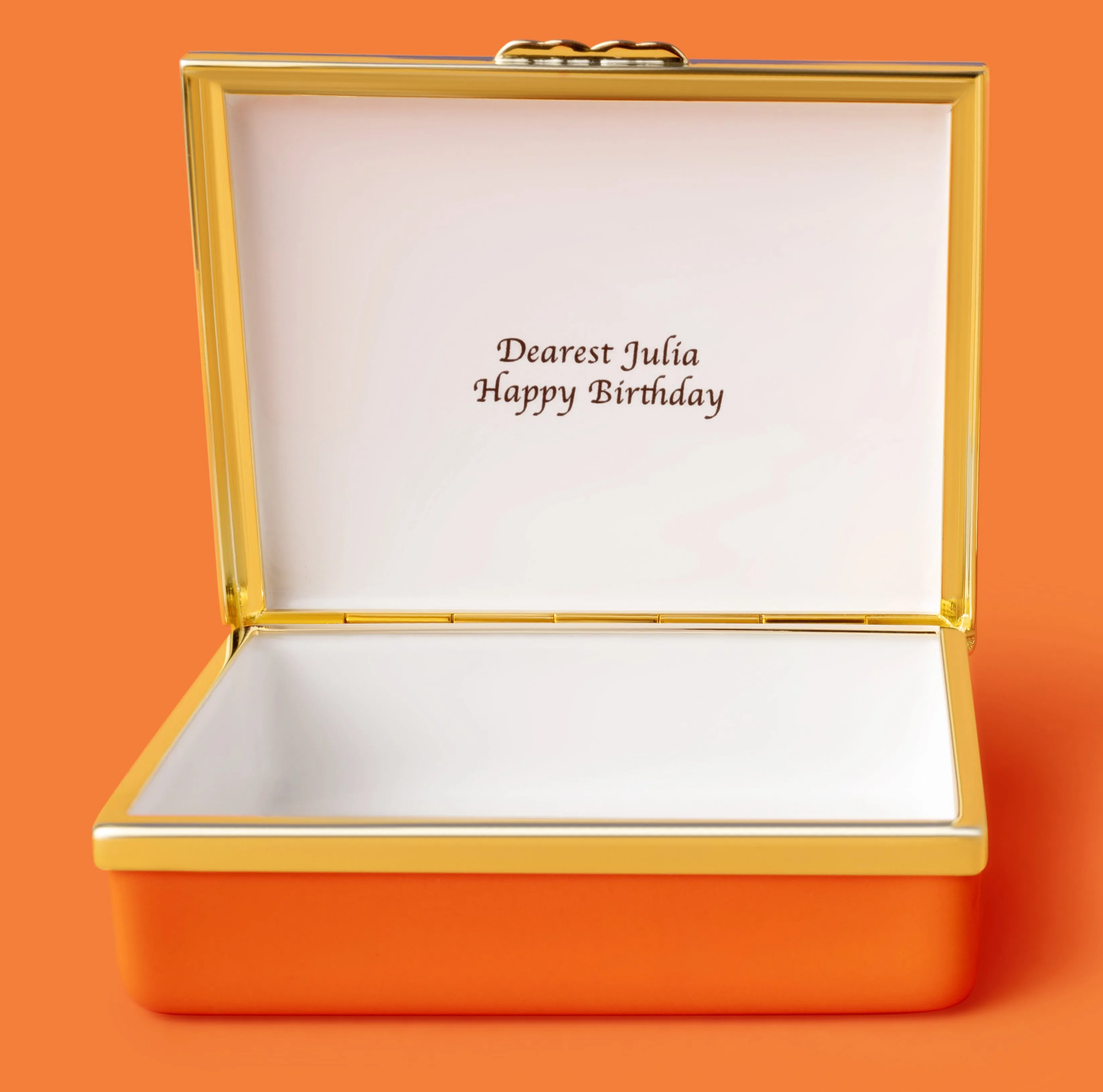Blank Canvas Large Orange Enamel Box