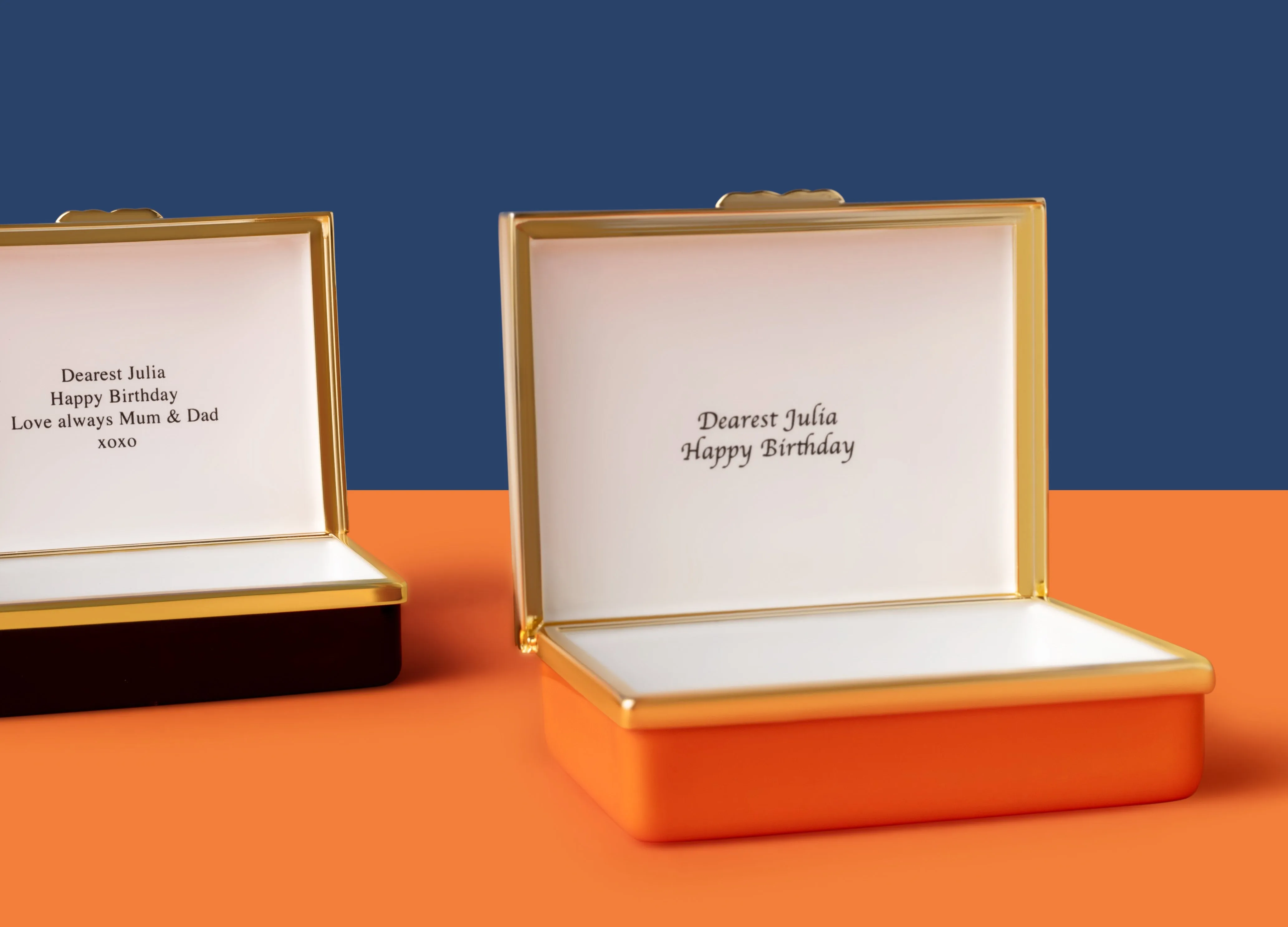Blank Canvas Large Orange Enamel Box