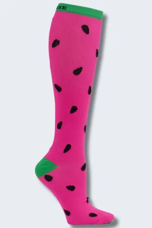 Cherokee Women's 10-15mmHg Sweet Watermelon Support Socks