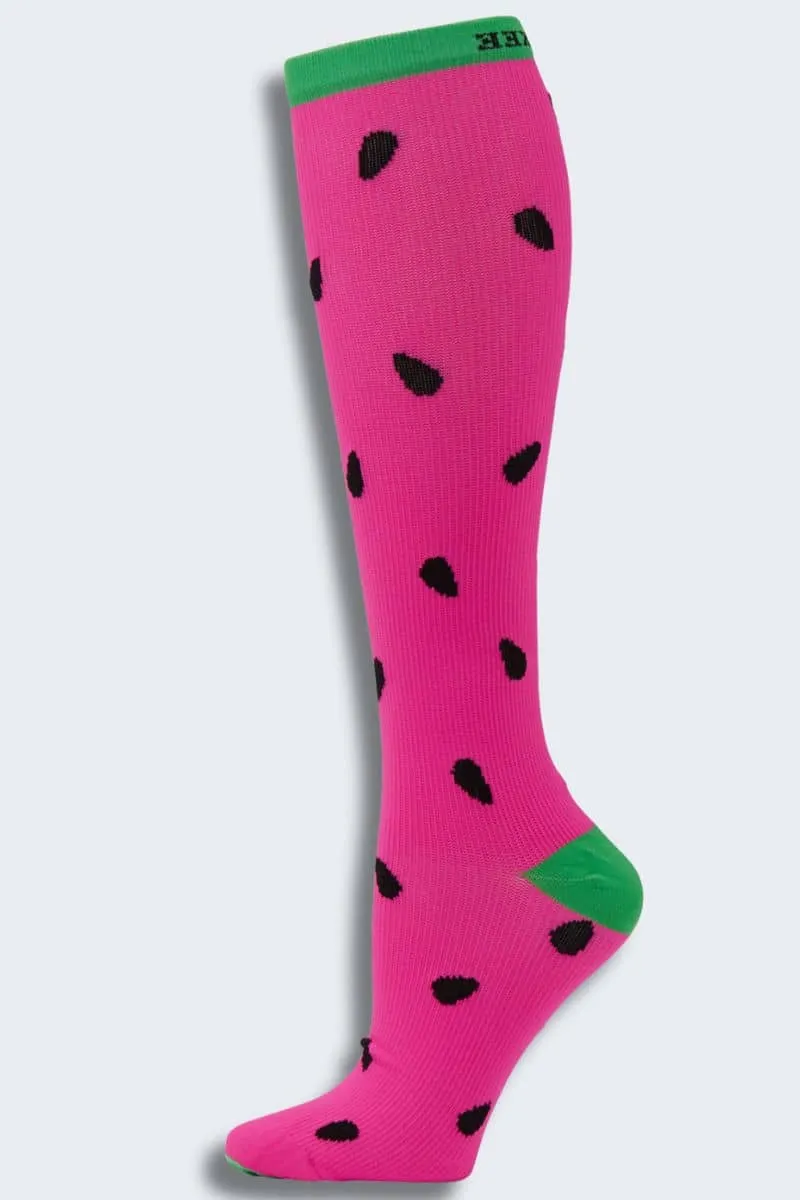 Cherokee Women's 10-15mmHg Sweet Watermelon Support Socks