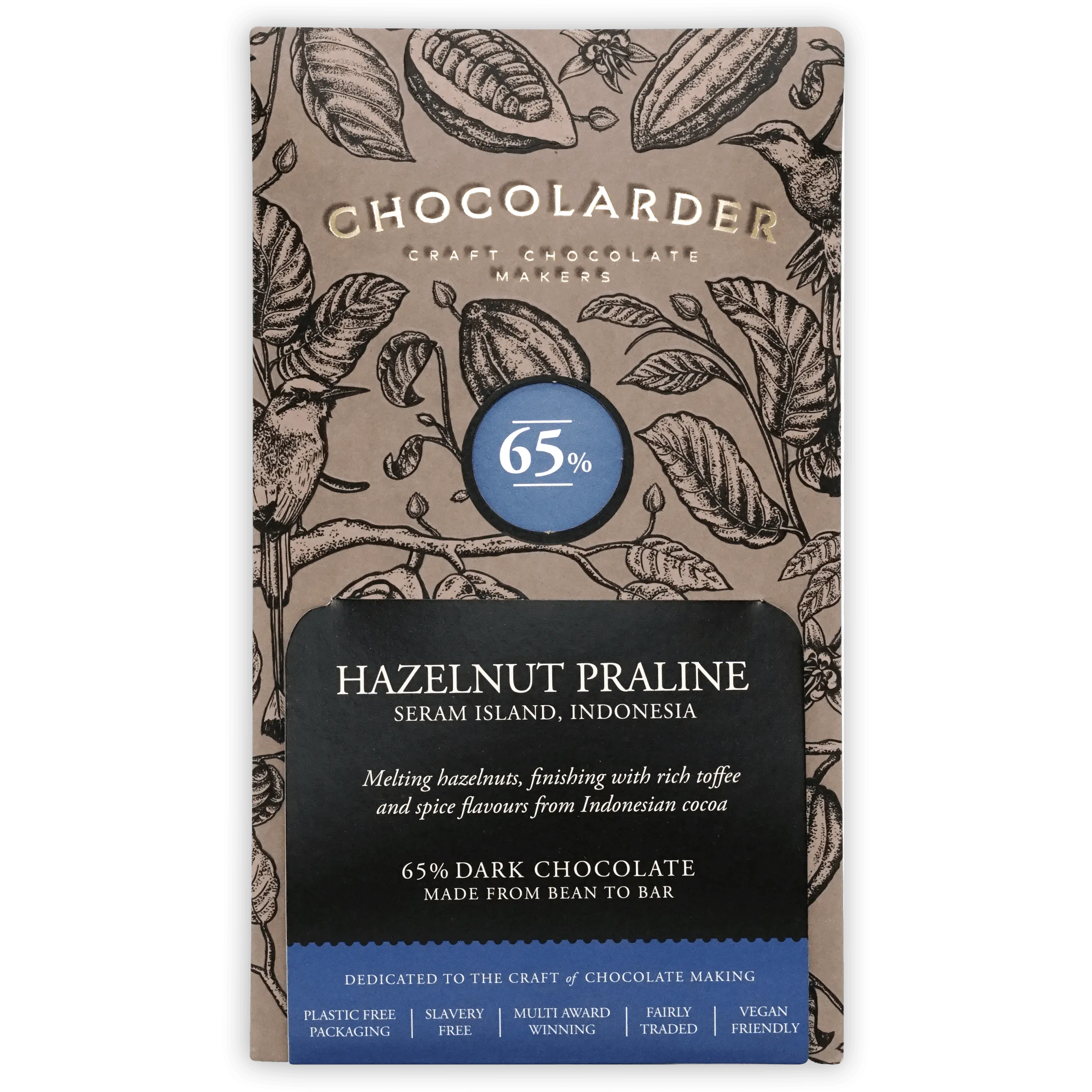 Chocolarder Dark Hazelnut Praline 65%