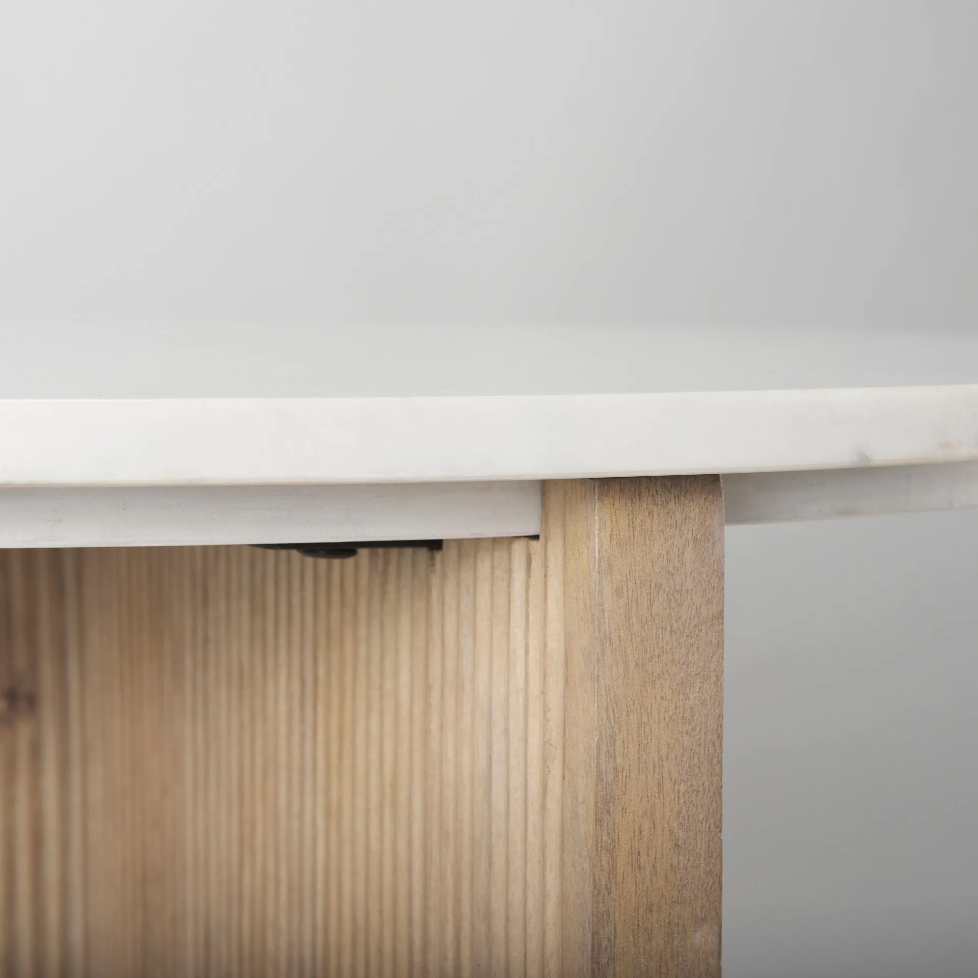 Empire Marble Entry Table with Fluted Base