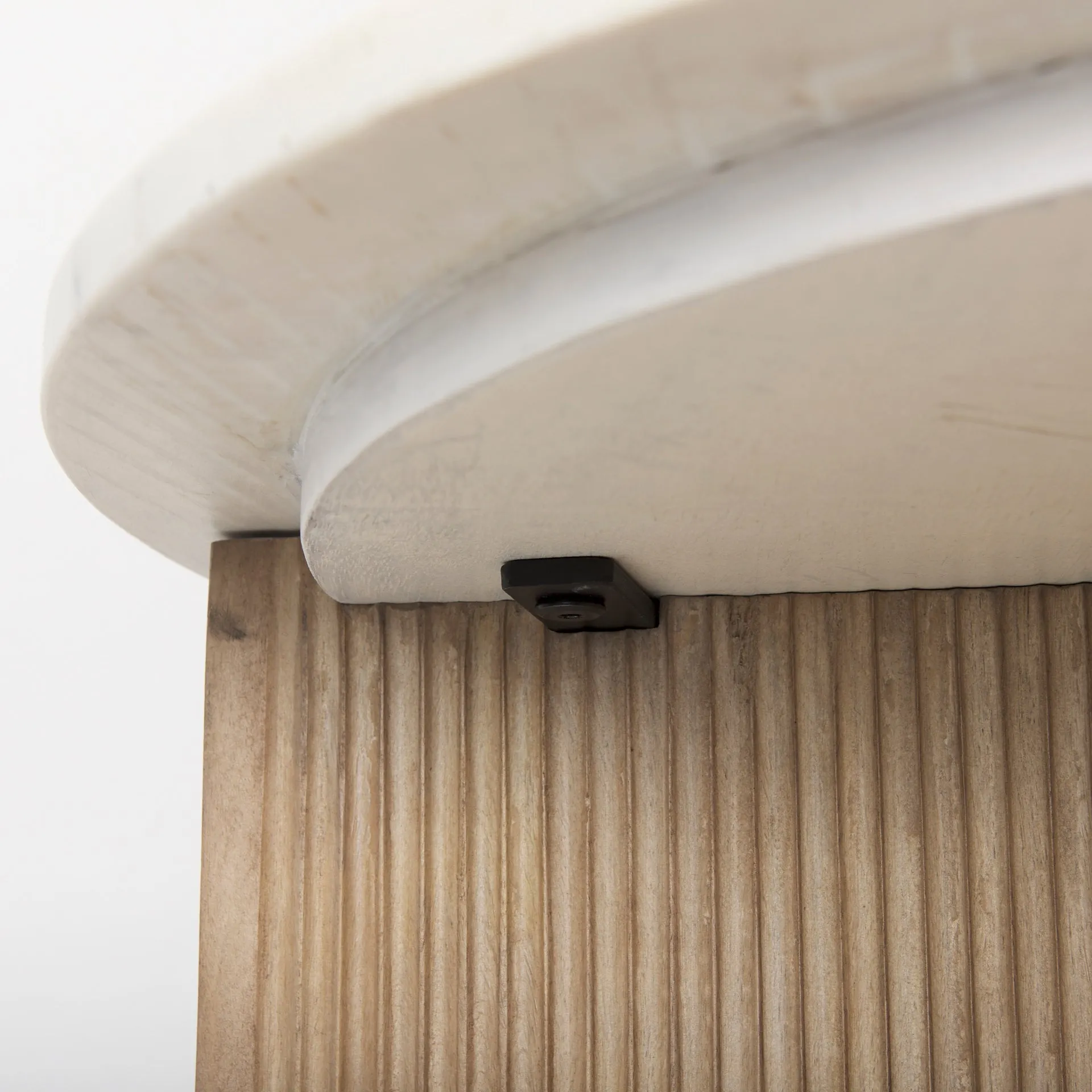 Empire Marble Entry Table with Fluted Base