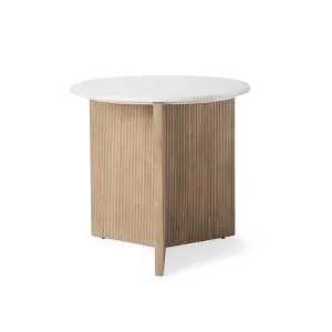 Empire Marble Entry Table with Fluted Base