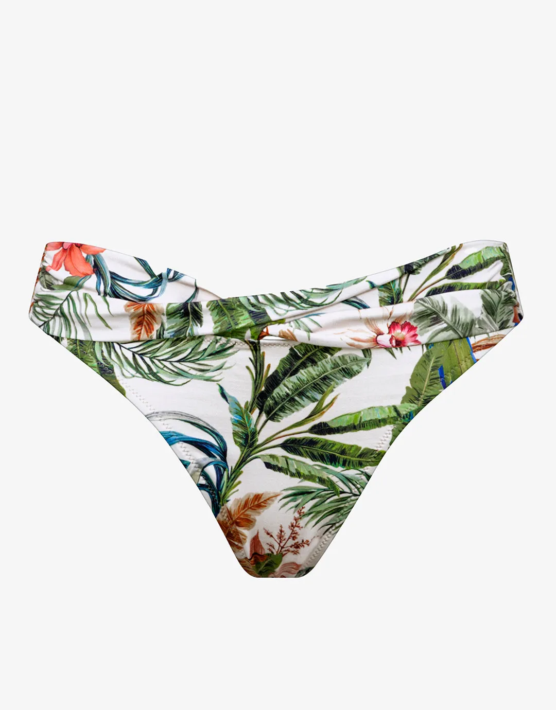 Exotic Dive Twist Front Bikini Pant - Retro Tropics