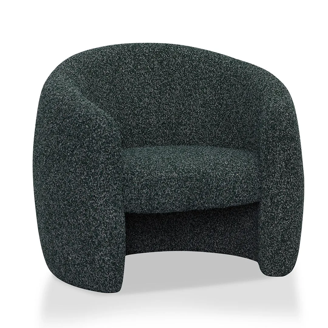 Ferguson Fabric Armchair - Green Boucle