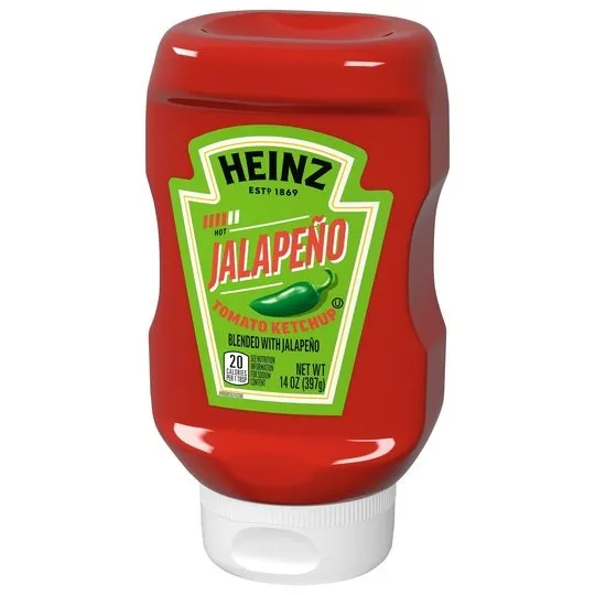Heinz Tomato Ketchup Blended With Jalapeno, 14 oz Squeeze Bottle