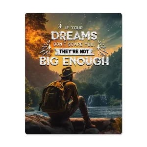 If Your Dreams Don't Scare You Positive Motivation Room Decor Vertical High Gloss Metal Art Print