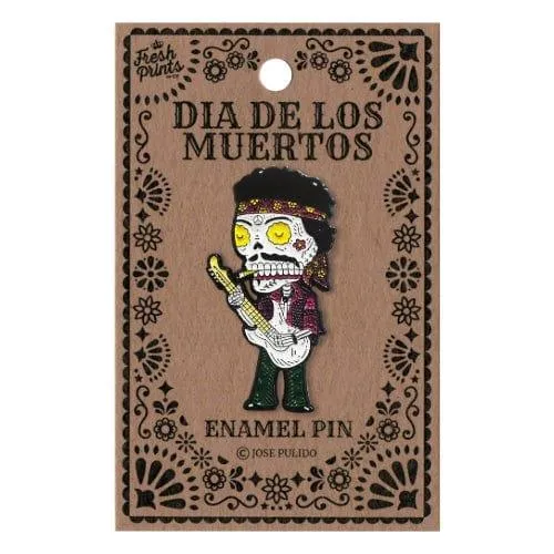 Jimi Hendrix: Enamel Pin - Fresh Prints of CT