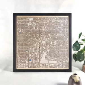 Las Vegas Wooden Map