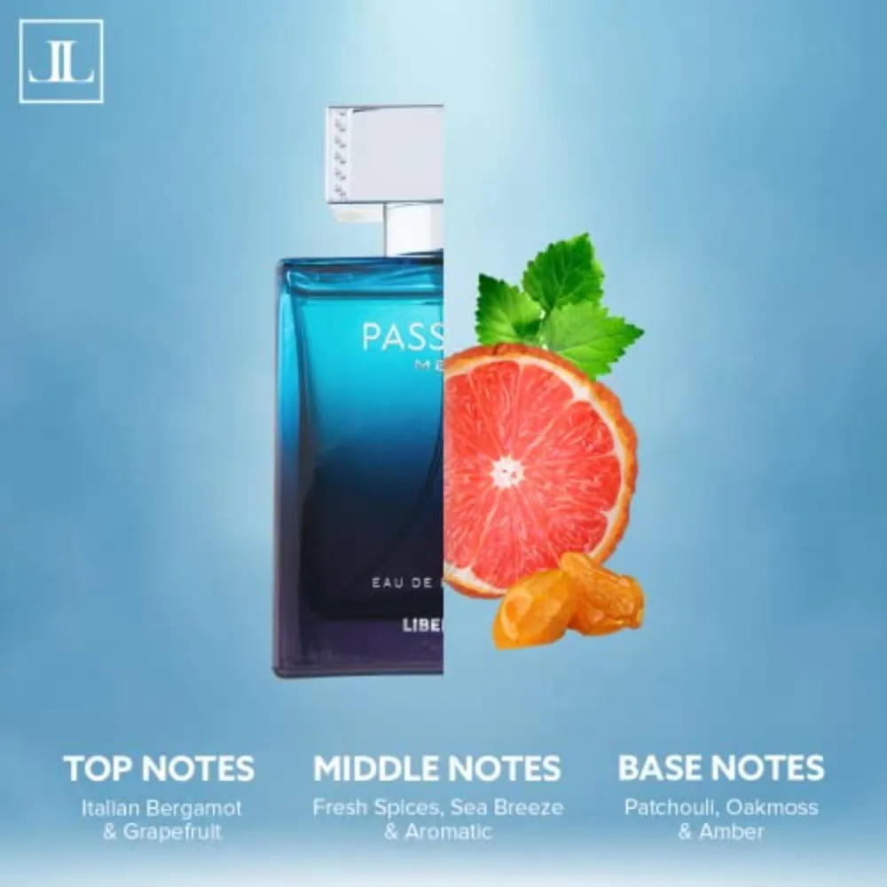 Liberty Luxury Passion Perfume for Men (50ml/1.7Oz), Eau De Parfum (EDP), Crafted in France, Long Lasting Smell, Spicy Notes