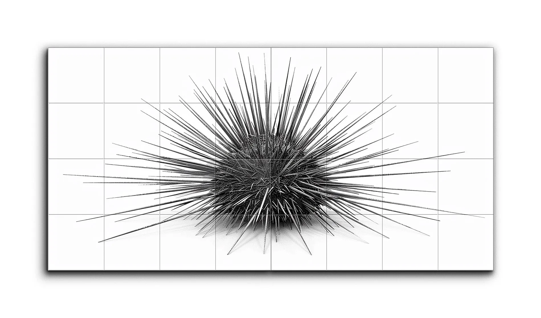 Monochrome Burst: Abstract Spiked Energy