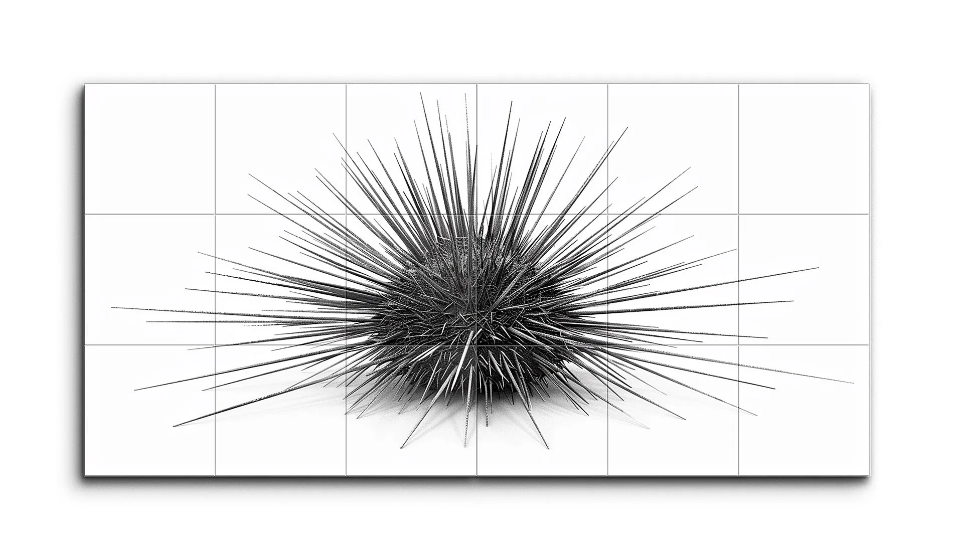 Monochrome Burst: Abstract Spiked Energy