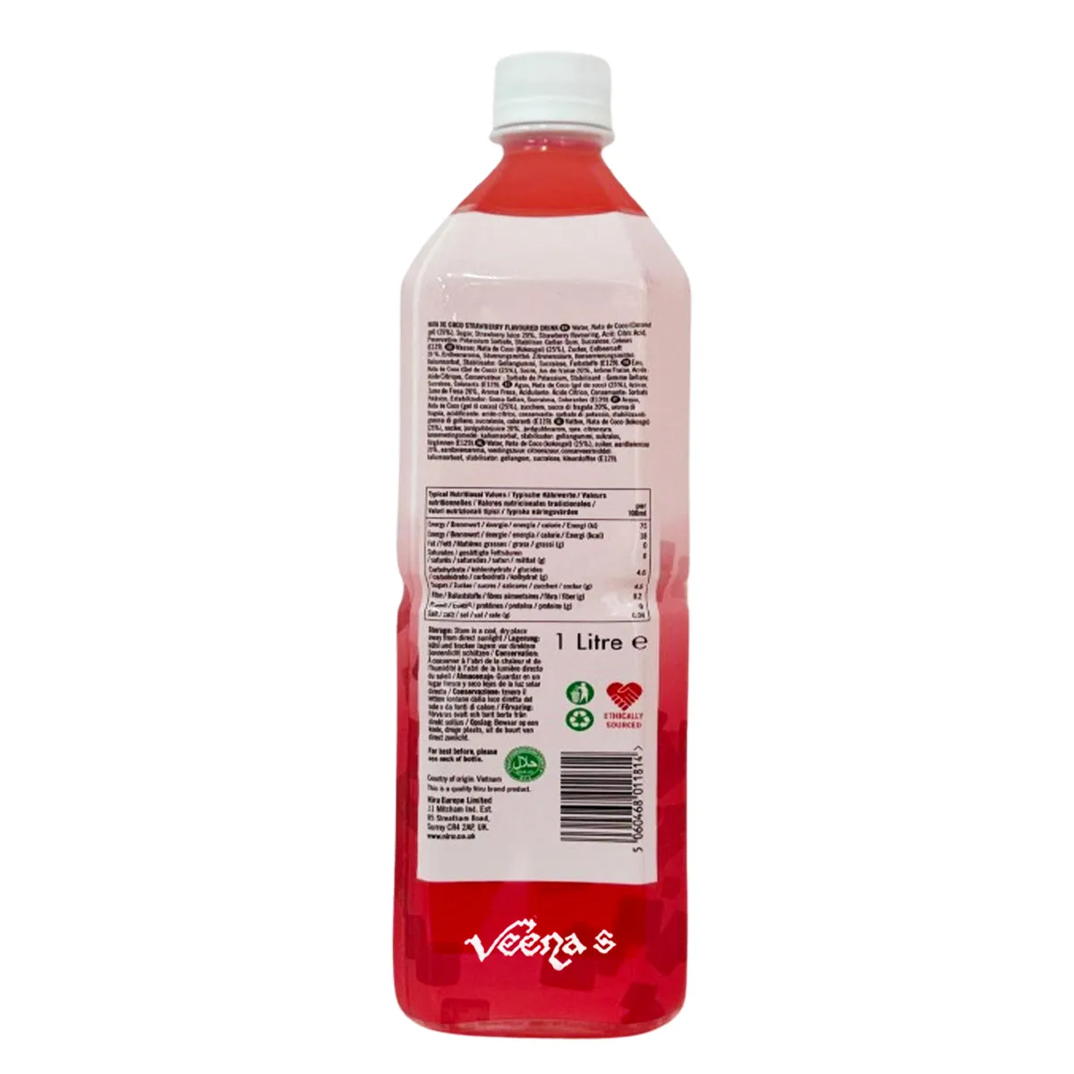 Niru Strawberry Flavoured Drink with Nata De Coco 1 Litre