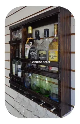 Odejia Furniture Bar Cabinet for Space Wine Glass Holder Extra Large Hold 8 Bottles and 12 Wine Glass