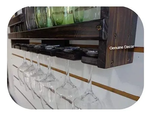 Odejia Furniture Bar Cabinet for Space Wine Glass Holder Extra Large Hold 8 Bottles and 12 Wine Glass