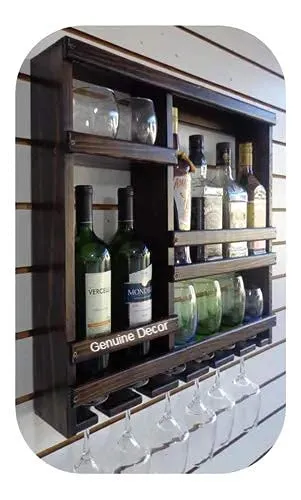 Odejia Furniture Bar Cabinet for Space Wine Glass Holder Extra Large Hold 8 Bottles and 12 Wine Glass