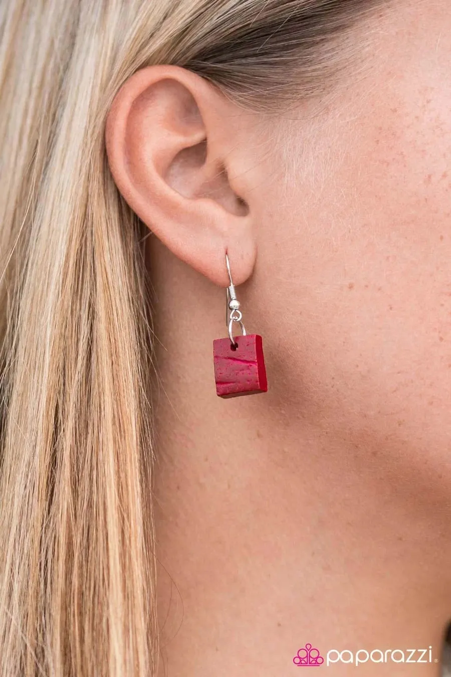 Paparazzi Accessories - Me, Myself and Island #N624 Peg - Red Wood Necklace