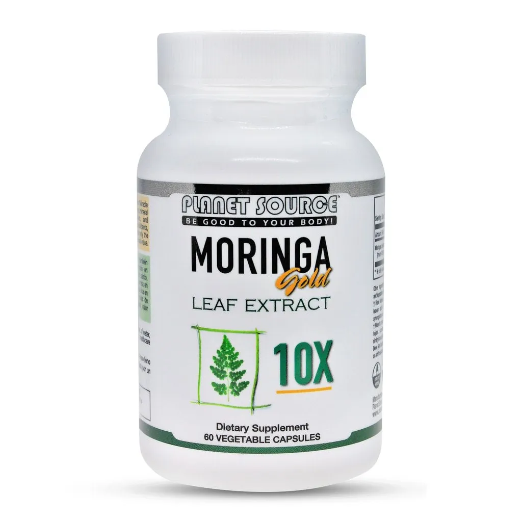 Planet Source Moringa Gold 10X Vegetable Capsules