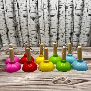 Quirky Toilet Plunger Gag Gift Stainless Steel  Earrings, Hypoallergenic Gift
