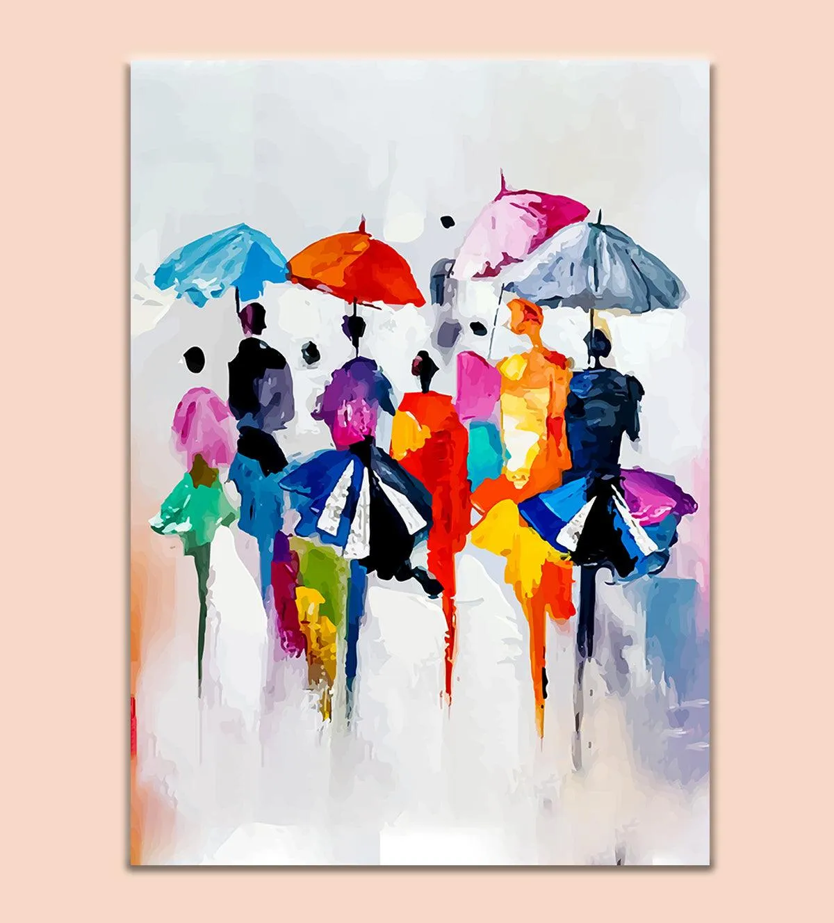 Rainy Day Stroll: City Under Umbrellas