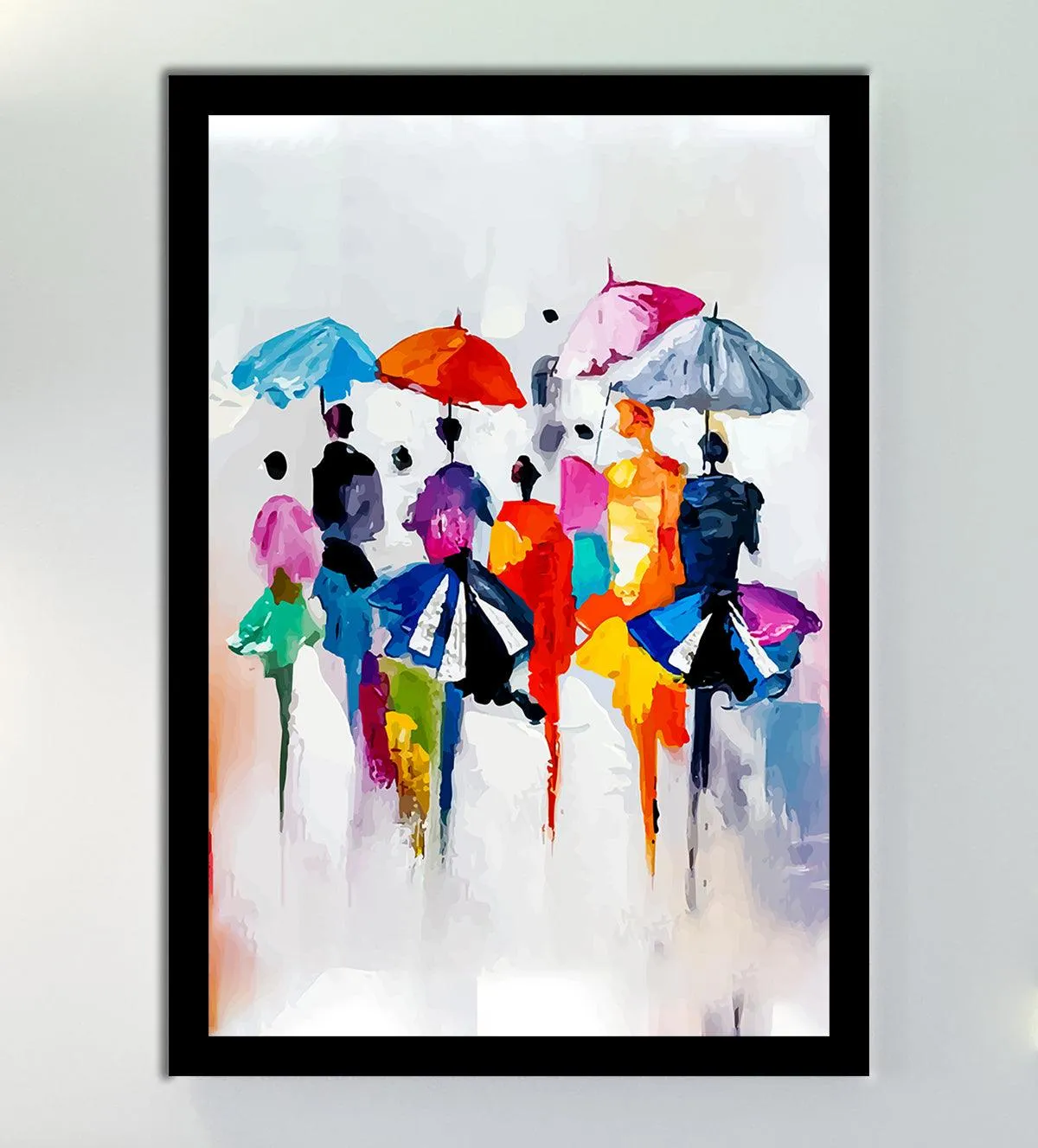 Rainy Day Stroll: City Under Umbrellas