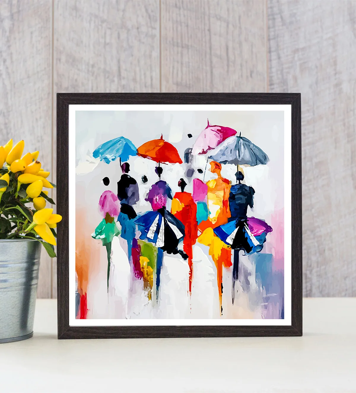 Rainy Day Stroll: City Under Umbrellas