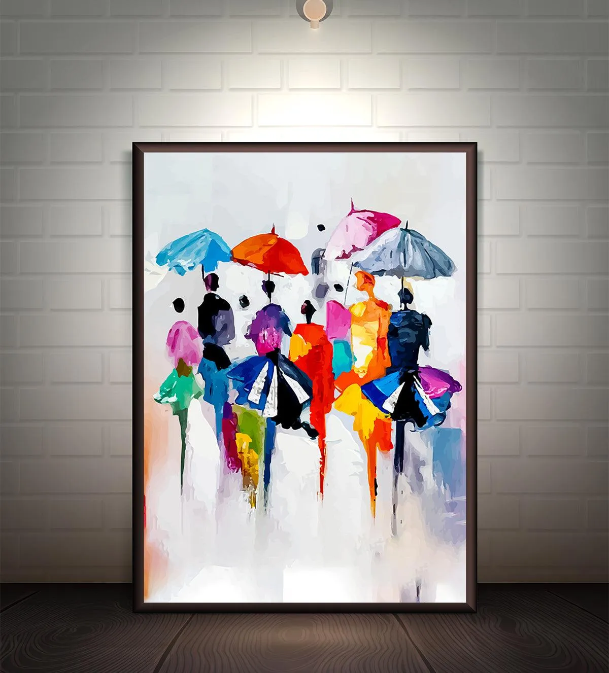 Rainy Day Stroll: City Under Umbrellas