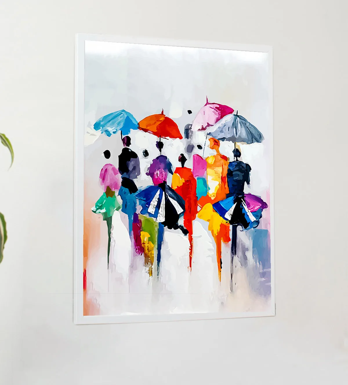 Rainy Day Stroll: City Under Umbrellas