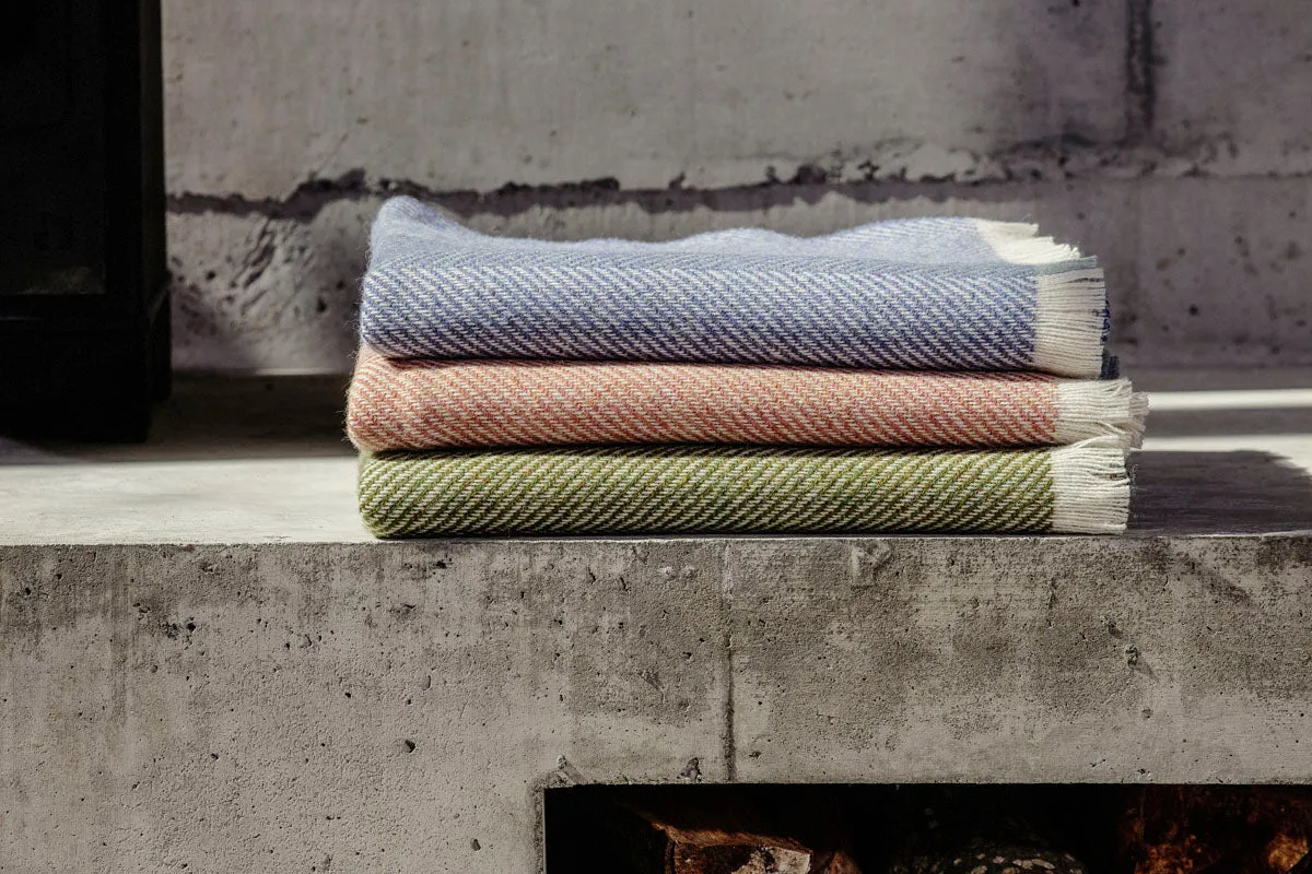 Salmon Corrán Irish Wool Throw Blanket