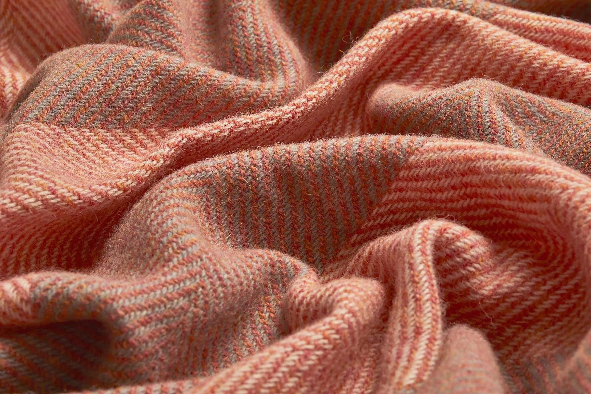 Salmon Corrán Irish Wool Throw Blanket