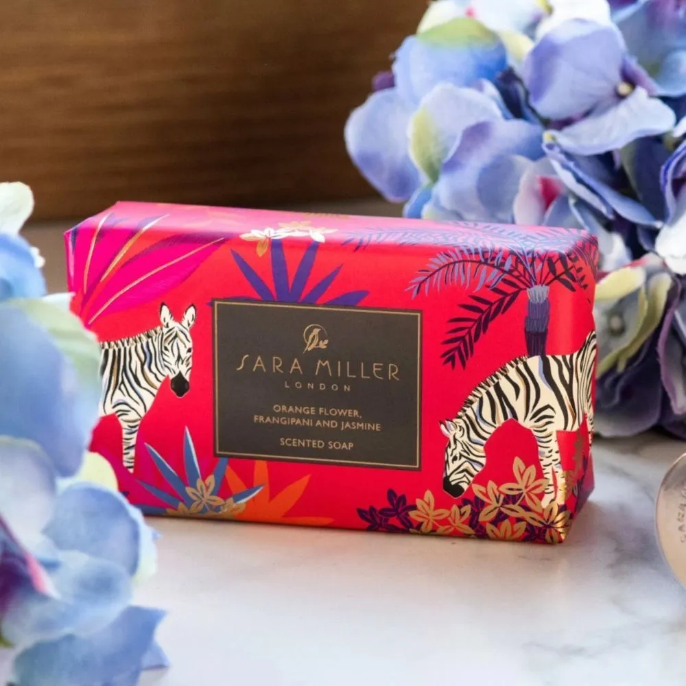 Sara Miller 240g Tahiti Paper Wrapped Glycerin Enriched Scented Soap