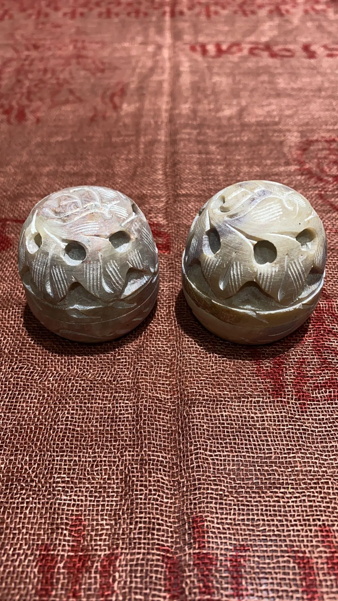 Soapstone Floral Lidded Cone Burner