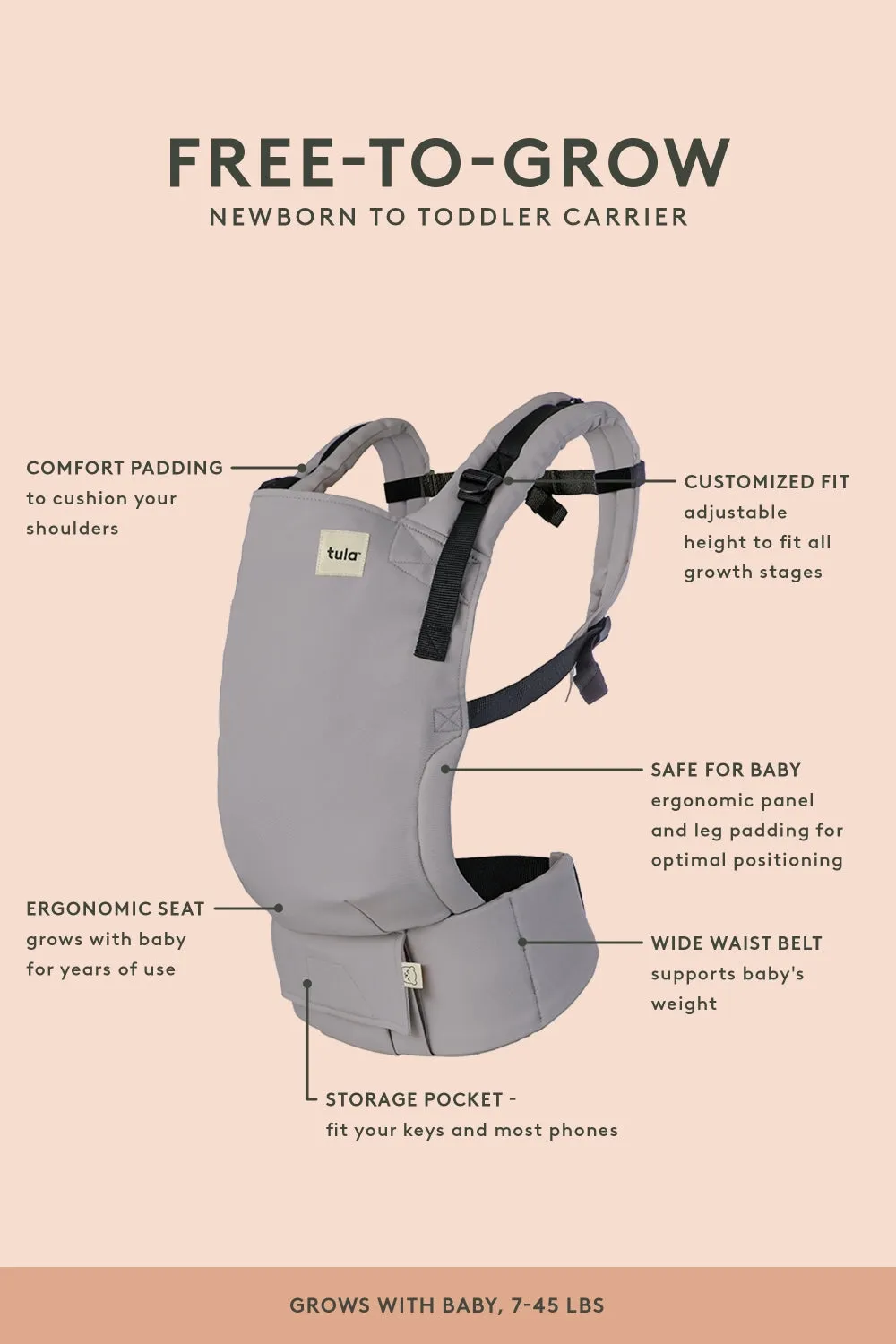 Spring Green - Seersucker Free-to-Grow Baby Carrier