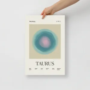 Taurus Zodiac Astrology Gradient Printed Poster