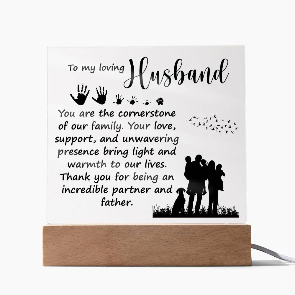 To My Loving Husband -  Acrylic Square Plaque